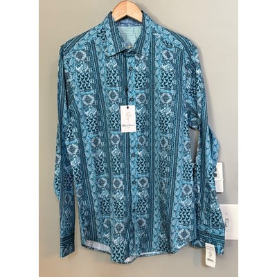 Robert Graham Shirt Paisley Classic Fit Long Sleeve Button Down Size L