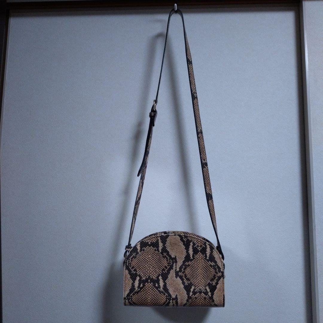 A.P.C. Python Snake Leather Half Moon Shoulder Ba… - image 2