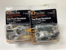 (2) Deka 00350 Universal Heavy Duty Top Post Car Battery Terminal, 1-6 AWG Cable