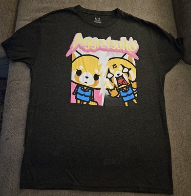 Sanrio Aggretsuko Red Panda SDCC Exclusive Promo Merch Shirt XL Office Rage RARE