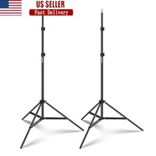 Heavy Duty Aluminum Light Stand Adjustable Portable Studio Equipment 2 Pack New