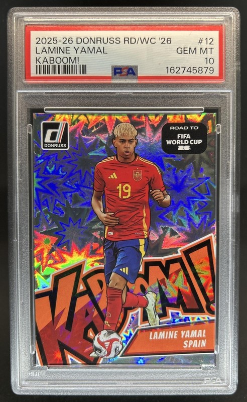 2025-26 Donruss Road to FIFA World Cup 26' Lamine Yamal Kaboom SP #12 PSA 10