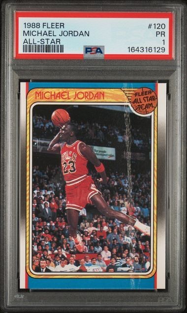 1988 Fleer Michael Jordan All-Star #120 PSA 1 LOW POP 30!! NEW CERT