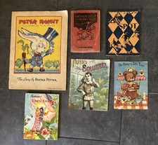 Vintage Childrens Book Lot (6) some Early/Rare/Worn, Fantastic Illustrations