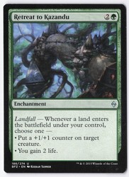 Retreat to Kazandu 186/274 Uncommon Battle for Zendikar MTG