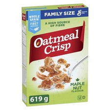 2-Pack General Mills Oatmeal Crisp Breakfast Cereal, Maple Nut, Family Size, Hig
