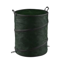 33 Gal. Green Collapsible Utility Bin Trash Can with Lid