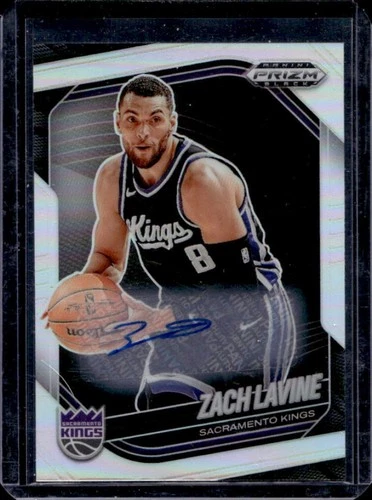 2024-25 Panini Prizm Black Zach LaVine Auto Autograph Silver Prizm #53 Kings