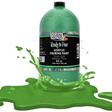 Pouring Masters Vivid Jade Metallic Pearl 64-Ounce Bottle Acrylic Pouring Paint