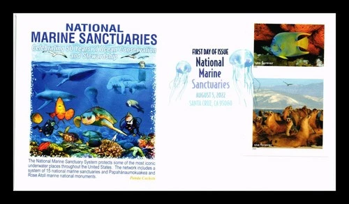 US COVER NATIONAL MARINE SANCTUARIES IMPERFORATE FDC PANDA CACHET