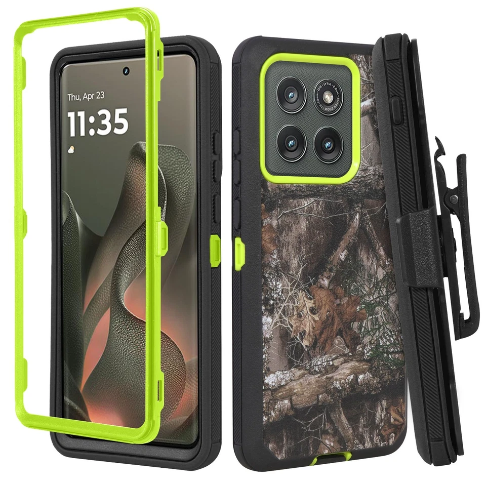 For Motorola Edge 2025 Case with Belt Clip Holster Heavy Duty Shockproof Cover - Image 3 of 4