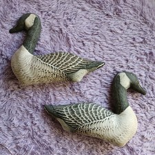 Vintage Mallard Duck Pillows   Set of 2   Handmade Decorative Hunter Cottagecore