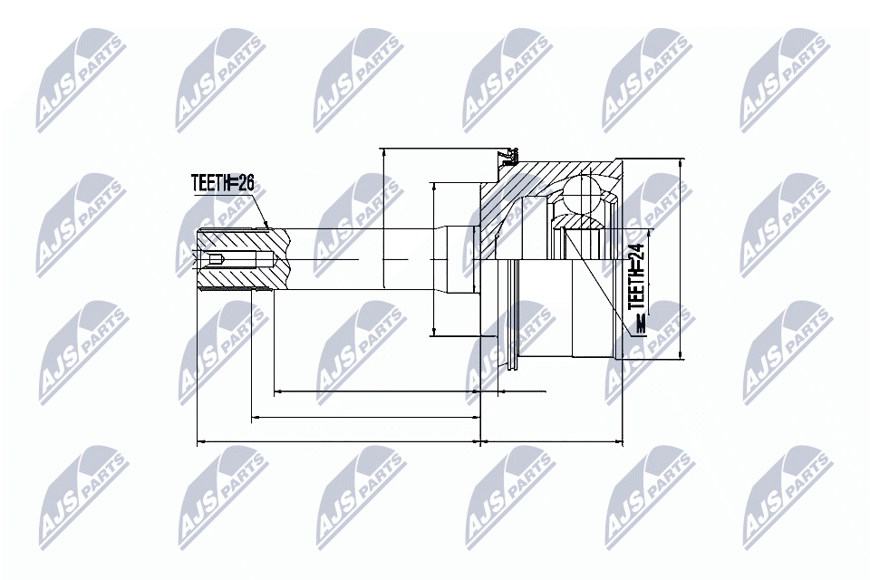 JOINT KIT DRIVE SHAFT NPZ-KA-309 FOR KIA RETONA/Closed/Off-Road/Vehicle 2.0L - Image 4