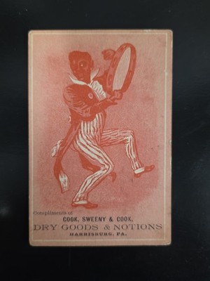 Victorian Trade Card Cook Sweeny Cook Tambourine Man Tcb1