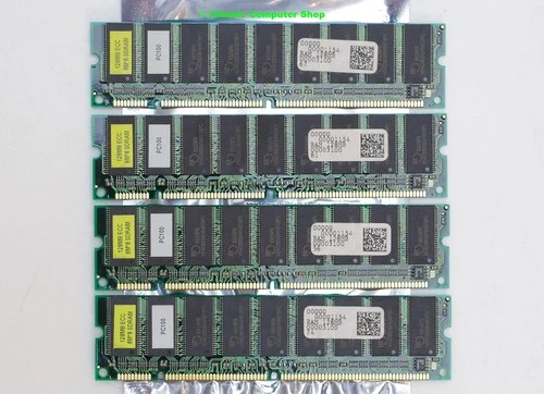 4x Mosel Vitelic V54C365804VBT8PC 128MB 512MB kit PC100 168-pin DIMM ECC SDRAM