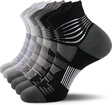 Compression Ankle Support Socks Coolmax Wicking Cushioned Athletic Plantar Fasci