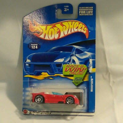Hot Wheels 124 Monoposto, Variant 3 Spokes, Race & Win 2002, Car & Card