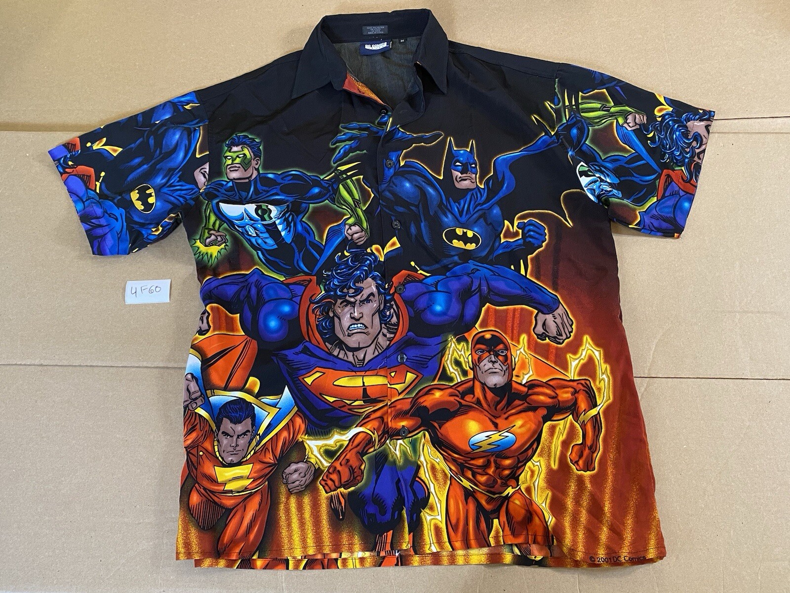 DC Comics Style Polyester Medium Buttoned Down Co… - image 1