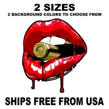 Sexy Biting The Bullet Sticker Decal Humor Skateboard Laptop