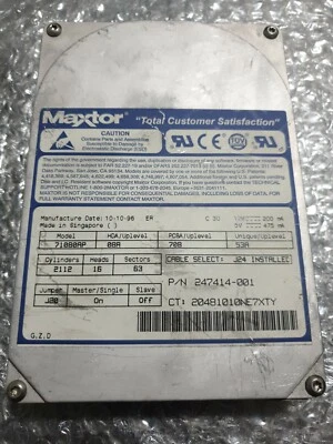 71080AP MAXTOR 1080 MB At Disk Drive Ide 8.9cm - Imagen 1 de 2