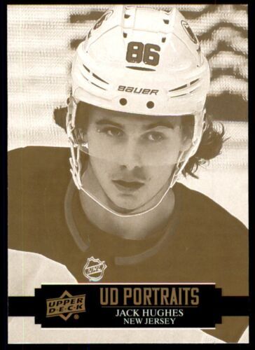 2021-22 Upper Deck Portraits #P8 Jack Hughes Devils