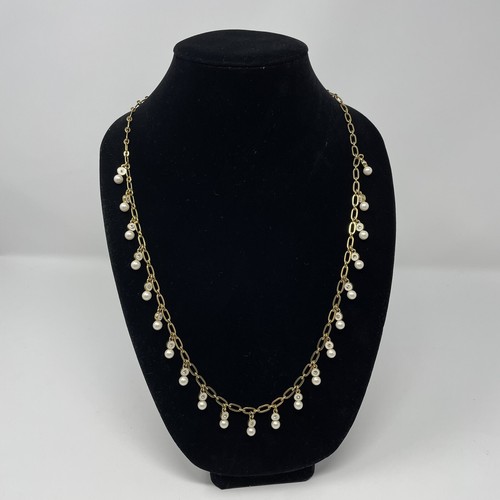Kate Spade Bits and Baubles Necklace Modern Link Necklace Beauty Faux Pearl