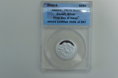 2012 S SILVER National Parks Quarter Set ANACS PR70DCAM First Day of Issue - Picture 2 of 11