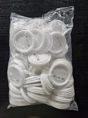 Blank Button Pins, Includes Plastic Button Pin Back Cover, Metal 58mm - Picture 5 of 7