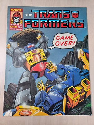 Transformers Issue 136 UK Edition October 1987 Marvel Comics Sleeved