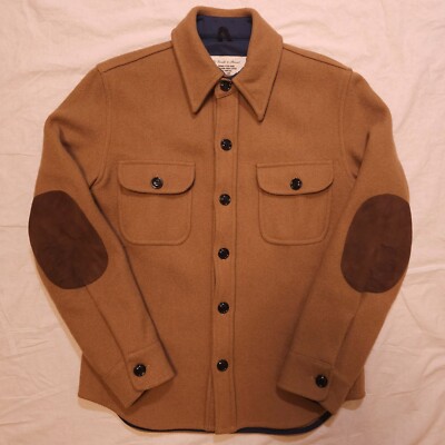 URBAN RESEARCH x Fidelity Made in USA Suede Patch Melton Wool CPO Jacket Fits XS