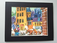 HUCKLEBERRY HOUND~YOGI BEAR~ BOO BOO~Mat Print~FOLLOW THE LEADER~NEW
