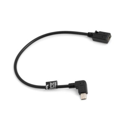 Mini USB 90° rechts gewinkelt Winkelstecker auf Mini USB Buchse Kabel 27 cm