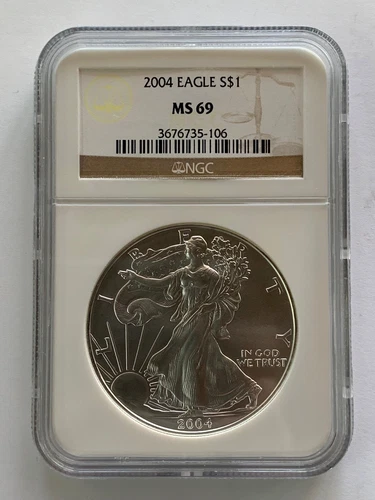 American Silver Eagle NGC 2004 UNC $1  MS-69 