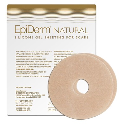 EpiDerm Areola Circles   Silicone Scar Sheets for Surgical Scars from Areola R