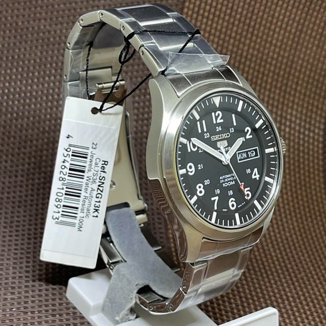 Seiko 5 Sports Men's Black Watch - SNZG13K1 for sale online | eBay