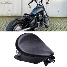 PU Solo Seat w/ Spring Base For Kawasaki Vulcan S 650 VN 900 1500 2000 Bobber