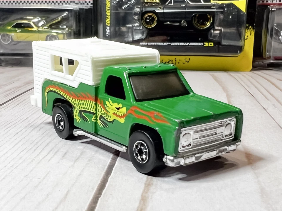 Hot Wheels Backwoods Bomb Green Dragon HK Vintage NEAR MINT ++ Flying Colors - Image 2 of 4