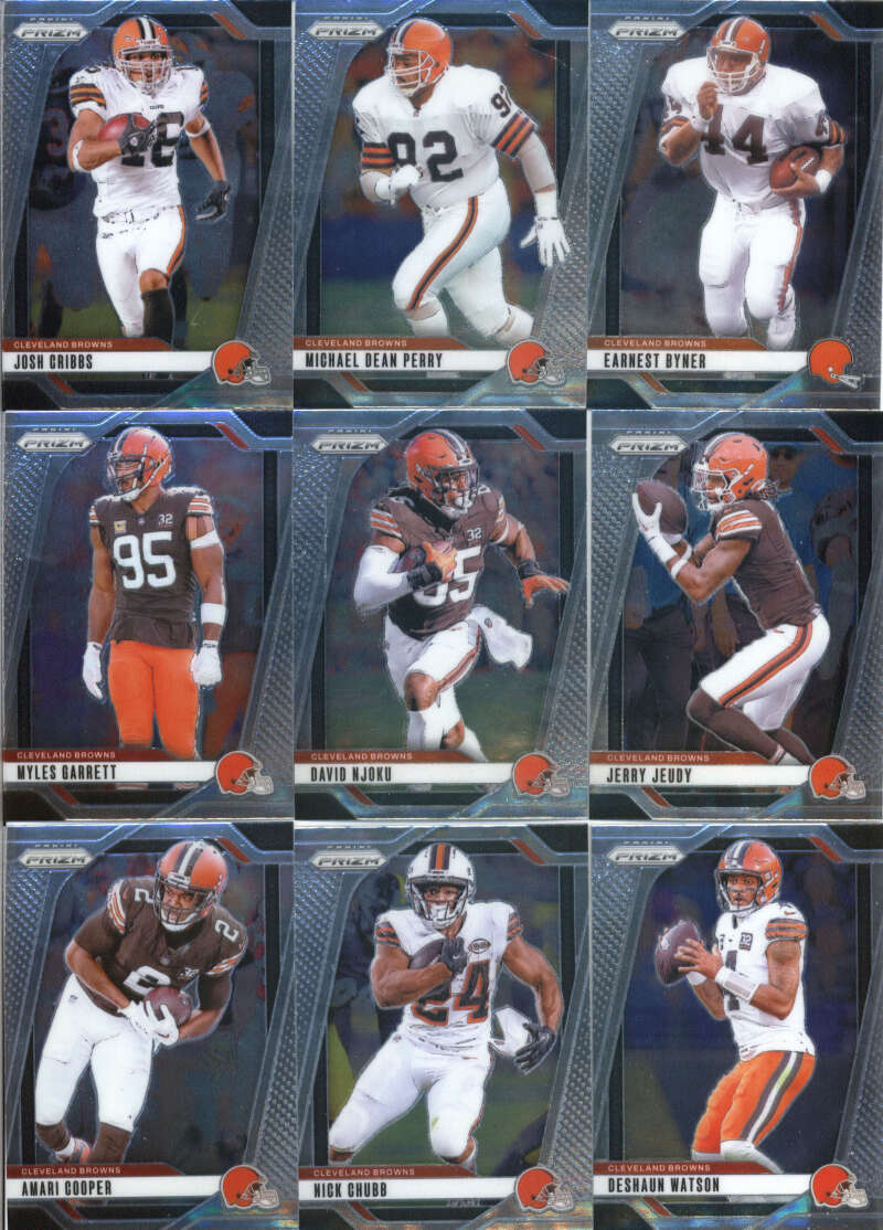 2024 Panini Prizm Veteran Cleveland Browns Team Set of 9 Cards