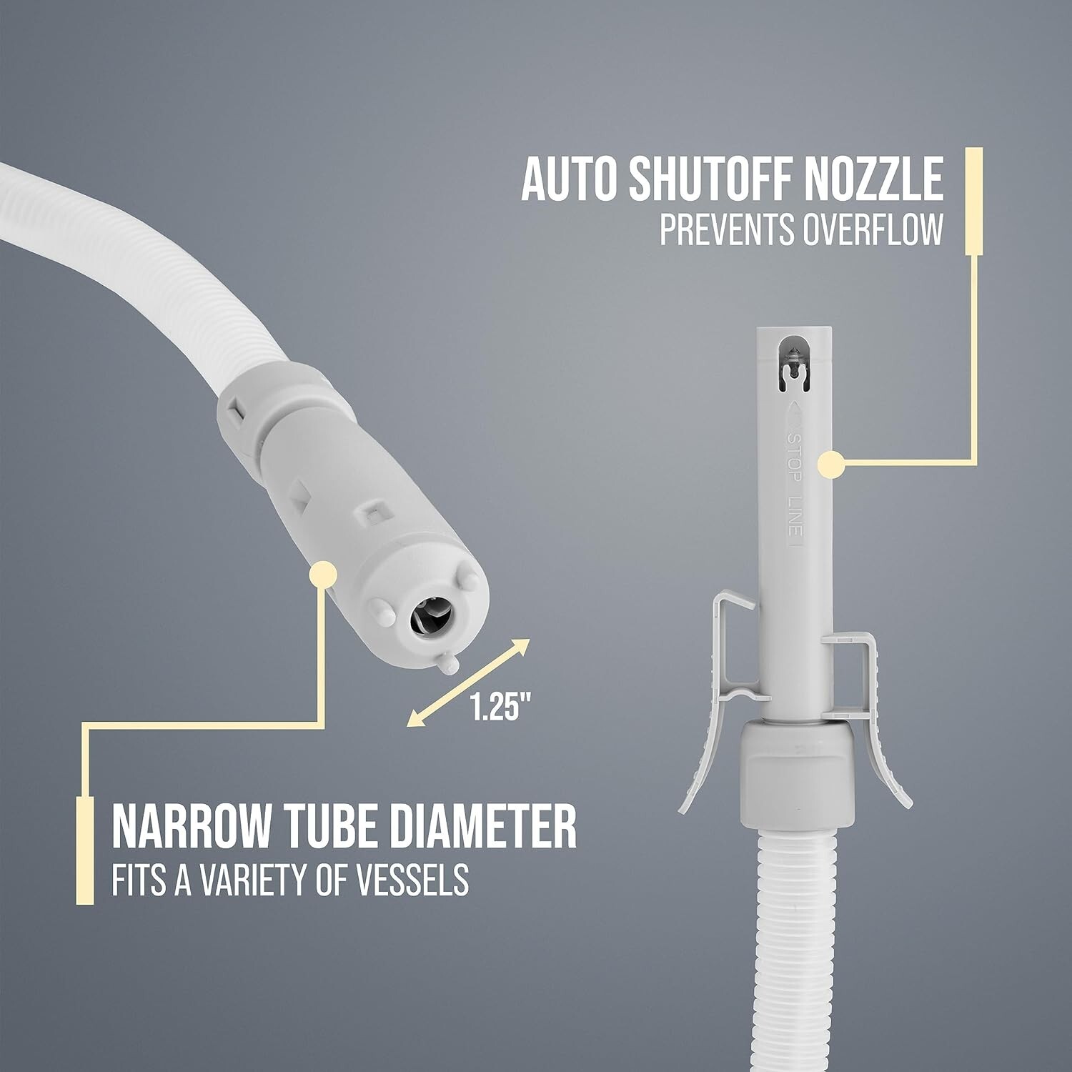 Deway Automatic Fuel Transfer Pump w/AutoStop, 3 Can Adapters, AA or