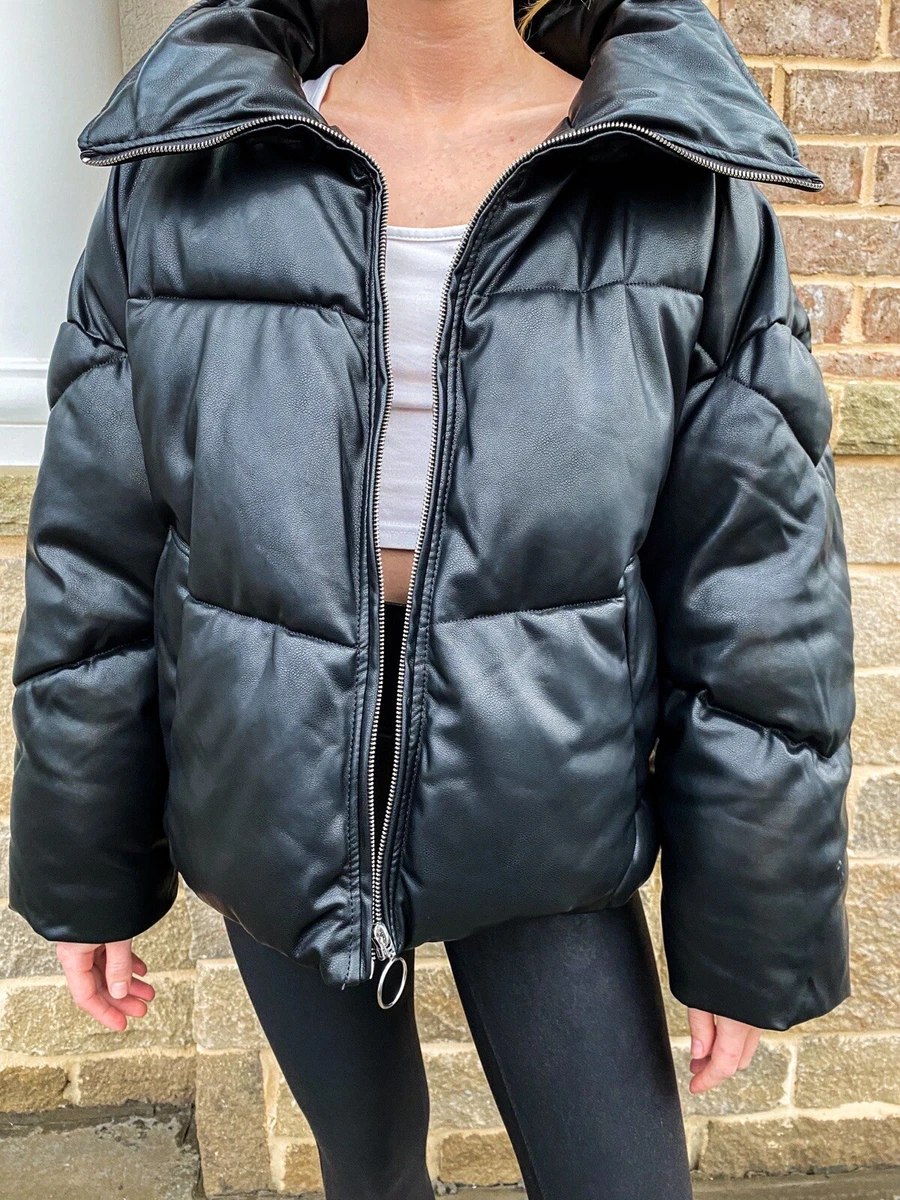 rebecca minkoff leather puffer jacket