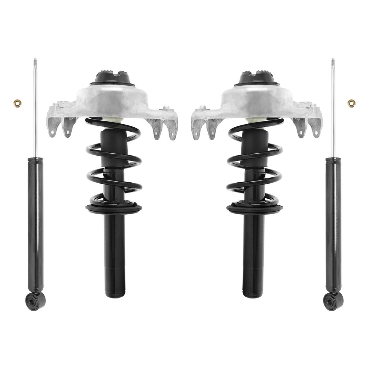 Complete Front Strut & Rear Shock Bundle For 2009-2016 Audi A4 Quattro
