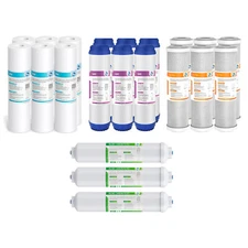 5 Stage Reverse Osmosis System RO Water Filter Sediment Carbon Block Cartridges