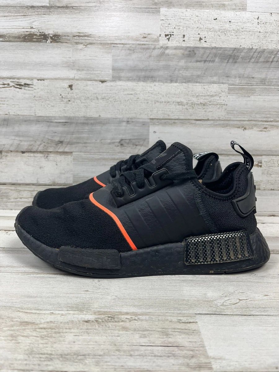 Adidas NMD R1 Mens Size 8 Core Black Solar Athletic Running Shoes