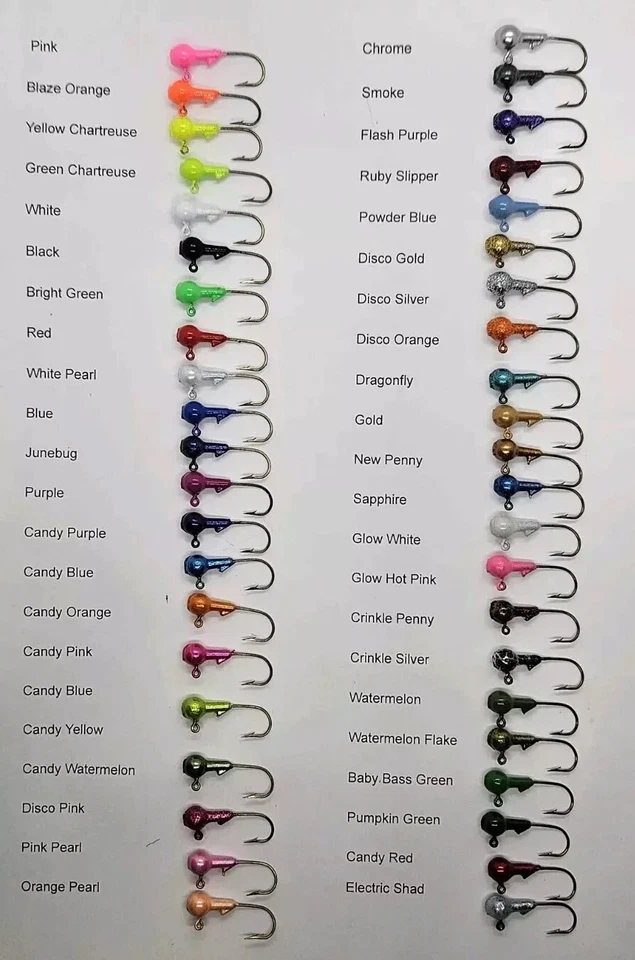 50 1/16 Lead Ball Jig Head Eagle Claw Little Nasty#4 ALL EYES OPEN IRISH JIG CO - Image 2 of 4