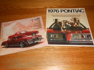 1976 PONTIAC 20 p. Full Line CATALOG + HUGE '76 SPORT MODELS BROCHURE 2-4-1 Deal