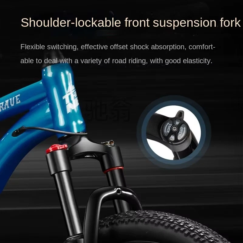 Cooya 2Q German Split Rock Softtail Mountain Bike Variable Speed Bike for Adults - image 4 of 4