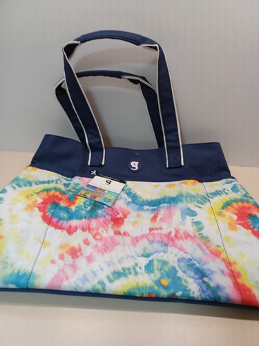 geckobrans oversized beach tote bag with pockets tie die with tags