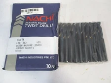 Nachi (1051382) Size N 135° HSS Screw Machine Length Stub Drill Bit - Pack of 10