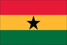 3x5 Foot (90x150 cm) Ghana Polyester Indoor/Outdoor Flag with Two Grommets