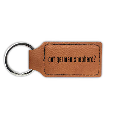 Got German Shepherd Keychain Leatherette - Laser Engraved - Key Chain - #2